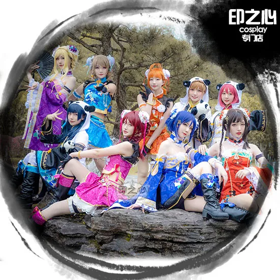 LoveLive!Sunshine! Aqours Qipao Version Chika Riko kanan Dia You Yoshiko Hanamaru Mari Cosplay Costume Halloween Dress S-XL |