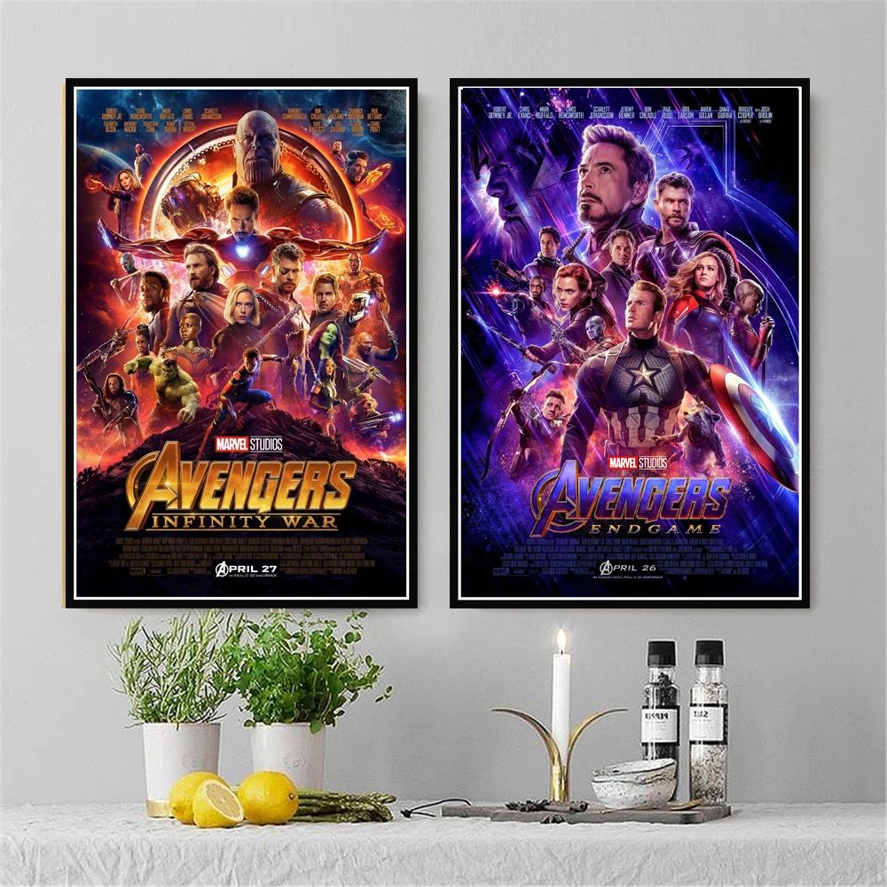

FX3000 Avengers EndGame Avengers 4 Hot 2019 Marvel Superhero Film Comics Poster Art Silk Canvas Home Room Wall Printing Decor