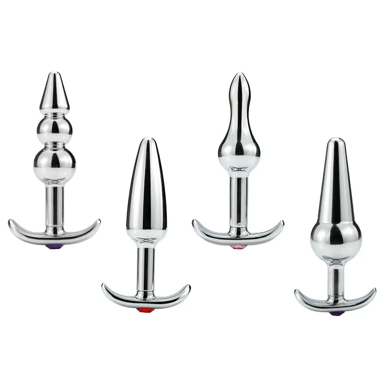 Aluminium Alloy Beads Balls Butt Plug Jewel Smooth Surface Big Metal Anal Plug Massage Anal