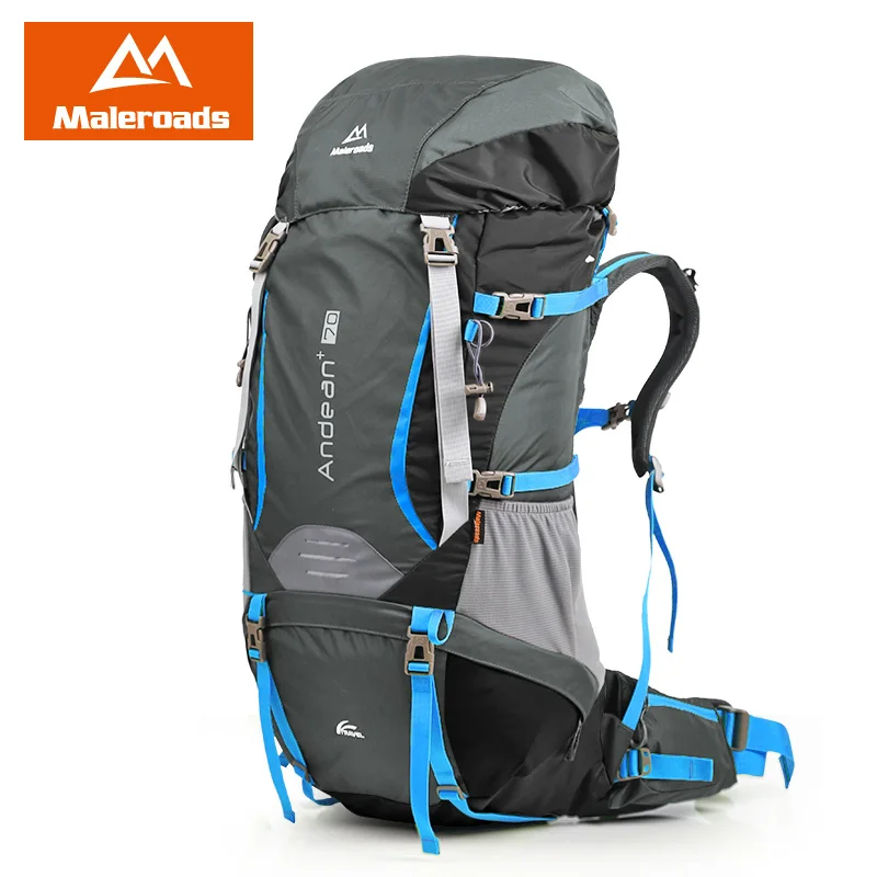 Maleroads Профессиональный 70L походный рюкзак для путешествий Mochila большой емкости спортивные сумки для альпинизма для мужчин и женщин - Цвет: Grey