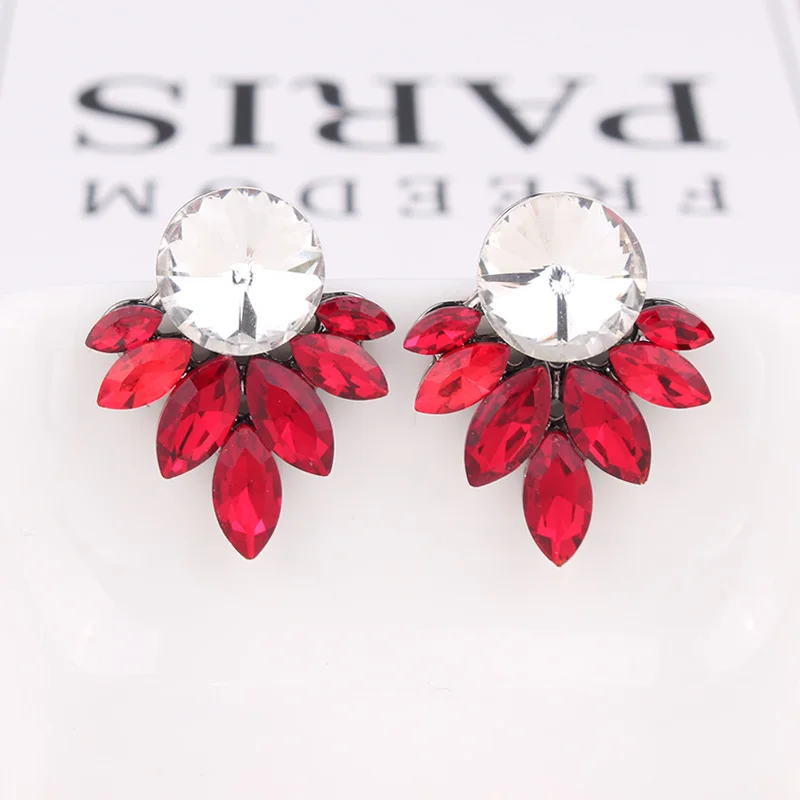 Dangle Earrings Drop Earrings Flower Earrings Crystal Earrings LUBOV Crystal Flower Drop Earrings for Girls Bohemian Party Cute Gift Dangle Earrings Women Wedding Trendy Jewelry