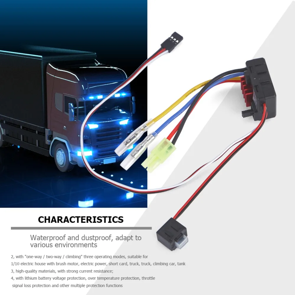 Водонепроницаемый 25A TB-60025 ESC Матовый регулятор скорости 1A/6 V BEC для 1/18 1/24 RC