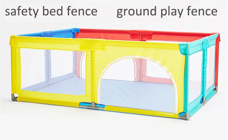 2 в 1 детский манеж для детский бассейн для игры в мяч для новорожденного ребенка забор Манеж Детский барьер безопасности забор для кровати 1,2 м 1,5 м 1,8 м