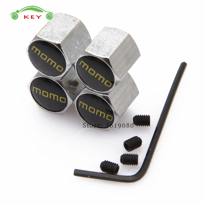 

Car Accessories Auto Wheel Tire Valve Stems Caps for momo Logo for Nissan Qashqai Lexus Renault Megane Hyundai BMW e39 Mercedes