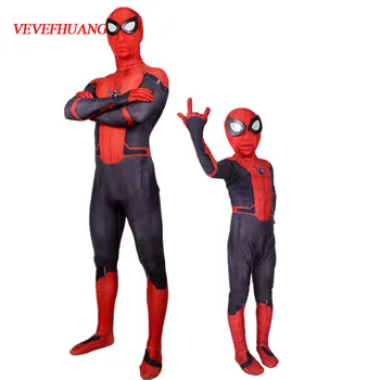 

VEVEFHUANG Adult Kids Super Spider Far From Home Peter Parker Cosplay Costume Zentai SpideR Superhero Bodysuit Suit Jumpsuits