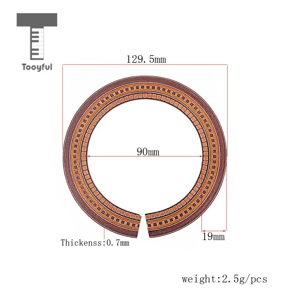 Tooyful Exquisite Wood Acoustic/Classical Guitars Sound Hole Decal Sticker Rosette Inlay DIY Guitar Decoration Adornment