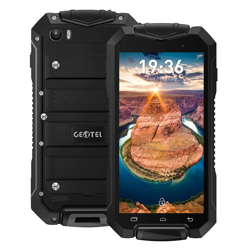 Подарок! GEOTEL A1 3g Android 7,0 смартфон 4,5 ''MTK6580 1. 3g Гц четырехъядерный 1G+ 8G IP67 водонепроницаемый пылезащитный Мобильный телефон - Цвет: Черный