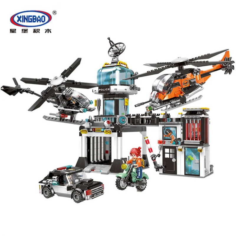 

XINGBAO 10001 City The Police Operational Command Station Set Model Building Blocks Bricks Toys For Children Boy Christmas Gift
