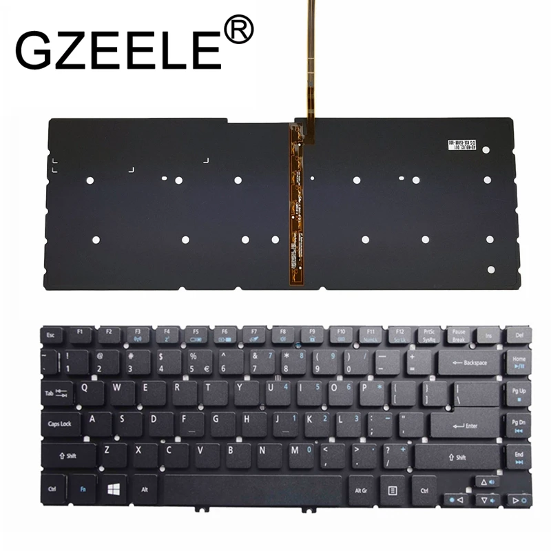 

GZEELE NEW US Laptop backlit Keyboard for Acer Aspire R7-571 R7-571G R7-571P R7-572 R7-572G R7-572P backlight without frame US