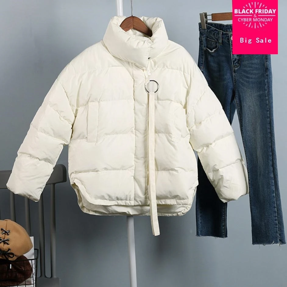 

Korean version fashion women's warm bread down cotton coat parkas female 2018 winter slim Corner split outwear L1033 wholesale