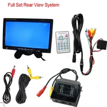 24 V 7 “LCD Monitor de Visão Traseira Para Bus Truck RV Campe Com 18 pcs IR LED de Visão Noturna Impermeável Retrovisor Câmera Reversa