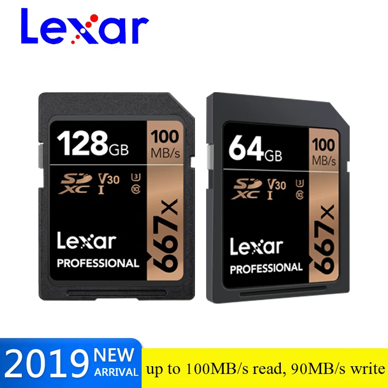 Профессиональная sd карта Lexar 64G 128gb 256GB U3 V30 4K высокая скорость 100 м/с SLR микро