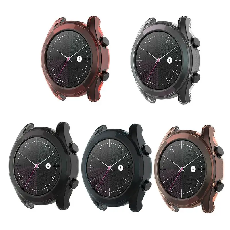 Тонкий защитный чехол из ТПУ с защитой от царапин для Huawei Watch GT 42 мм рамкой