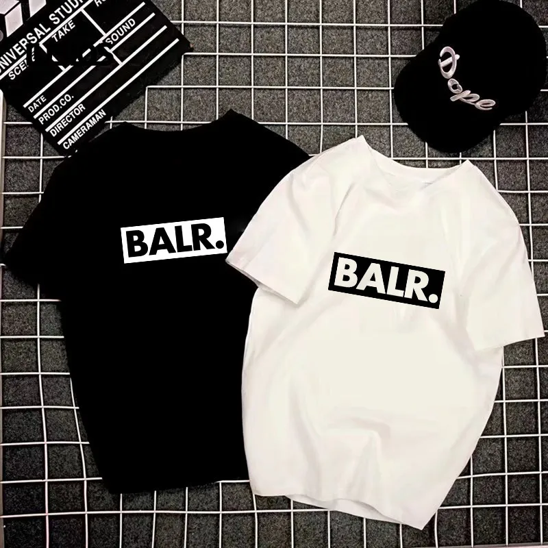 

LUSLOS BALR Letter Print Women T Shirt Summer O neck Female Casual Plus Size Harajuku Tee Tops Homme Streetwear Fashion T-shirts