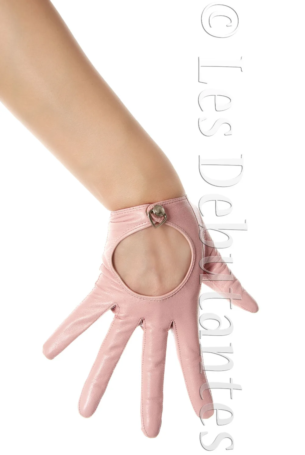 

WOMEN'S PINK LEATHER DRIVING GLOVES