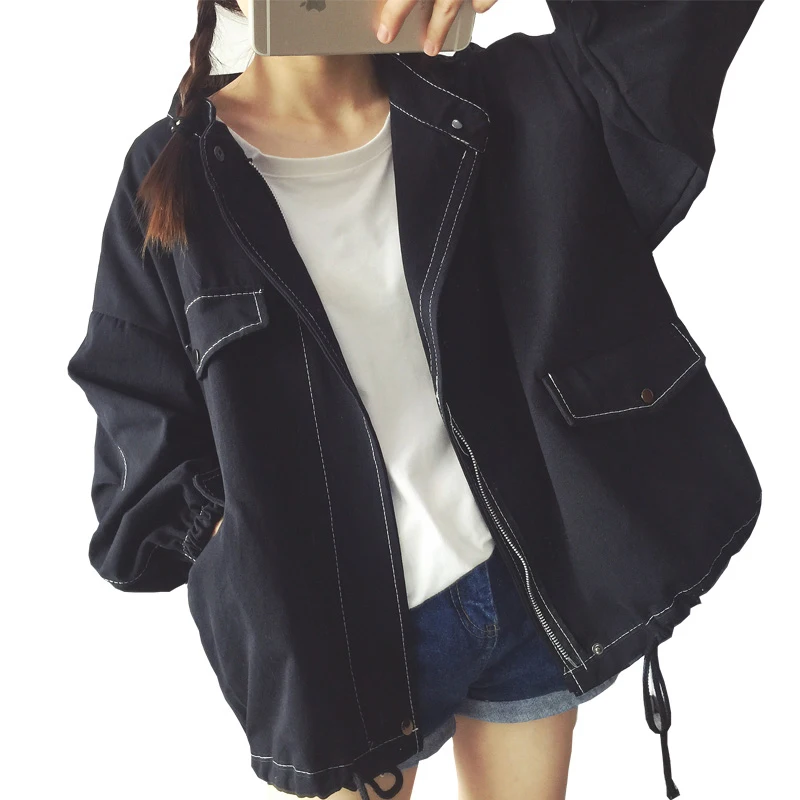 

Autumn BF Harajuku women korean jacket short coat Women Winter plus velvet lamb Coats Cotton Winter Jacket Womens Outwear coat