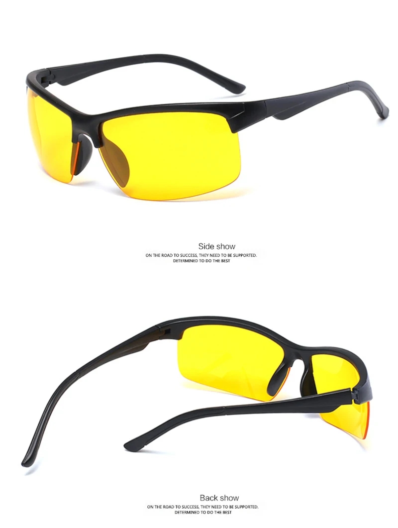 Очки ночного видения для рыбалки, велоспорта, путешествий, скалолазания, на открытом воздухе, солнцезащитные очки с желтыми линзами, унисекс, очки для рыбалки