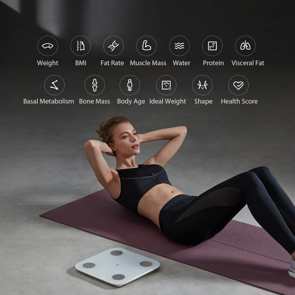 Xiaomi Smart Body Fat весы состава 2 Bluetooth 5,0 баланс тест 13 тела Дата BMI Здоровье вес весы светодиодный дисплей