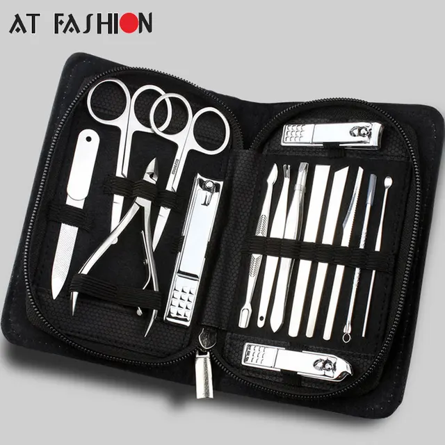 New 15pcs Set Manicure Professional Nail Clipper Kit Pedicure New 15pcs Set Manicure Professional Nail Clipper Kit Pedicure Finger Plier Nails Art Beauty