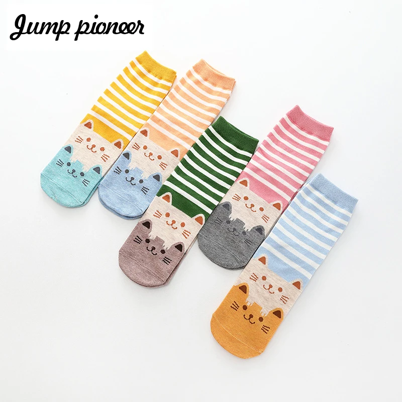Перейти pioneer 3d Для женщин носки хлопок милый кот смешные носки японский Стиль Happy Socks kawaii Носки для Для женщин