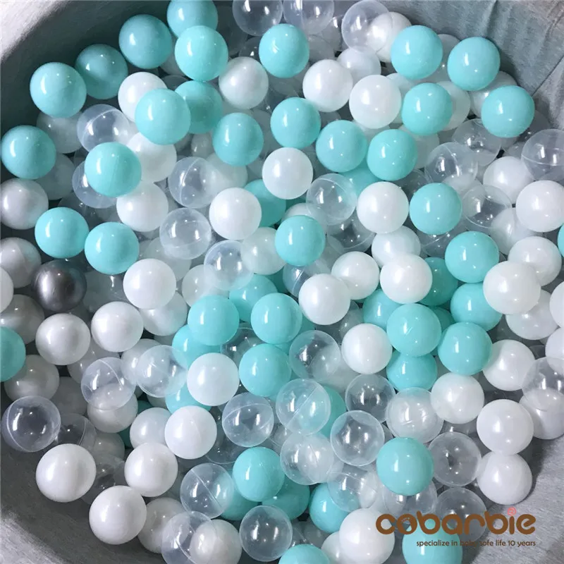 Ideal 50pcs/lot Silver Grey Gold Soft Plastic ToyBalls Water Pool Ocean Wave Ball Baby Funny Toys Stress