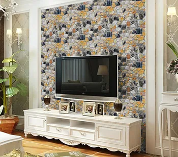 

10M Back with Glue Vinyl Self Adhesive Wallpaper PVC Wall Stickers Brick Waterproof Brick Wall Paper For Room Kitchen Bathroom