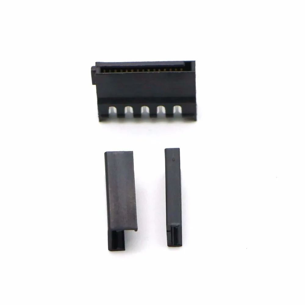 10pcs/Lot Black SATA 15Pin Female Power Connector With End Cap