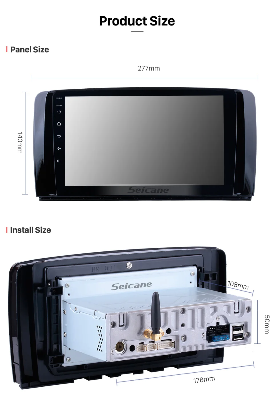 Flash Deal Seicane Android 9.0 HD 9"  1Din GPS Car Radio Stereo Autoradio For 2006-2013 Mercedes Benz R Class W251 R280 R300 R320 R350 R63 20