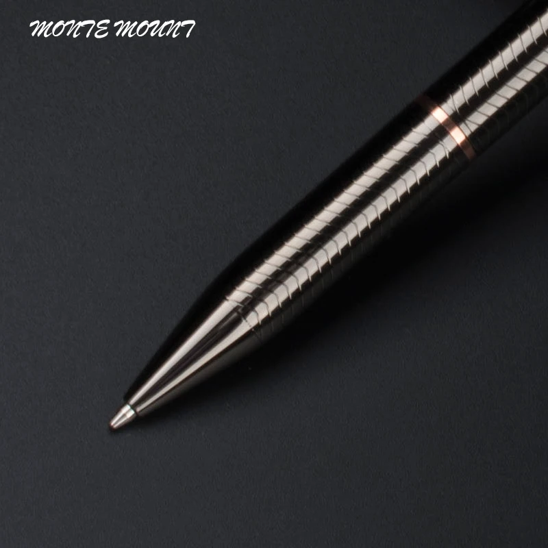 Роскошная 163 серия серая волнистая крышка Монте крепление шариковая ручка, канцелярские принадлежности для офиса школьные письменные принадлежности Ручки