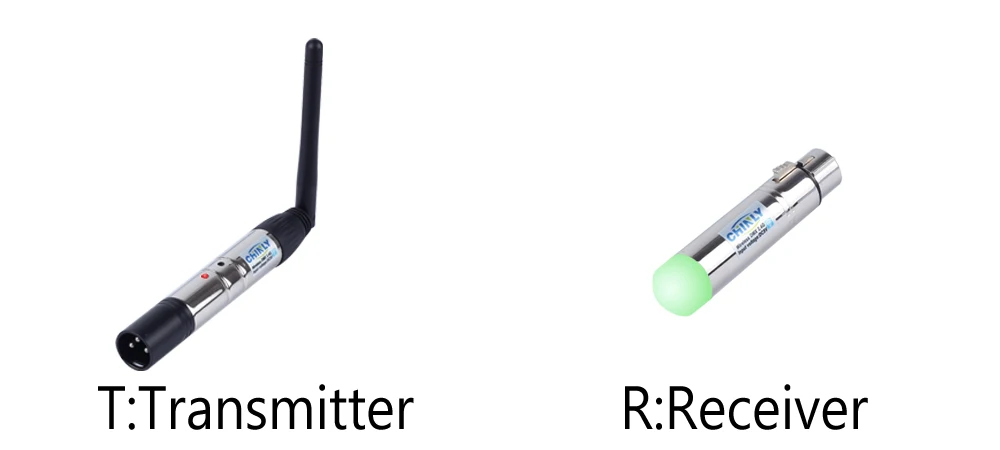 Dmx512 receptor de iluminação sem fio transmissor