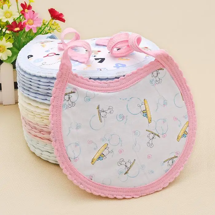 

Cotton Baby Boys Girls Kids Bibs Infant Embroidered Saliva Towels Feeding Burp Cloths Lovely Baby Accessories Waterproof Kid Bib