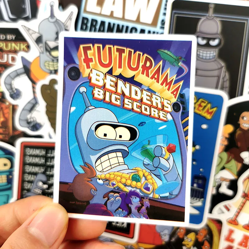 74 шт./лот Futurama аниме мультфильм Приключения наклейка для ноутбука автомобиля скейтборды багаж милый мотоцикл детские игрушки стикер s