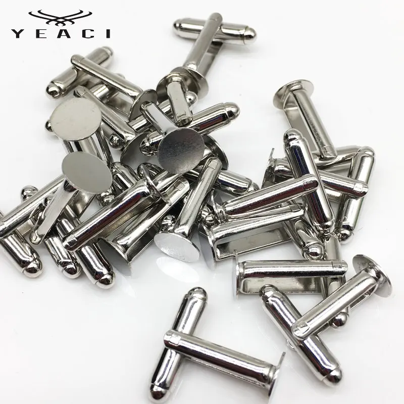 

Tie Clip Sale Free Shipping 20pcs Fashion Round Metal Cufflink Backs, Cuff Link Backs Blanks Plate Findings Cfflink