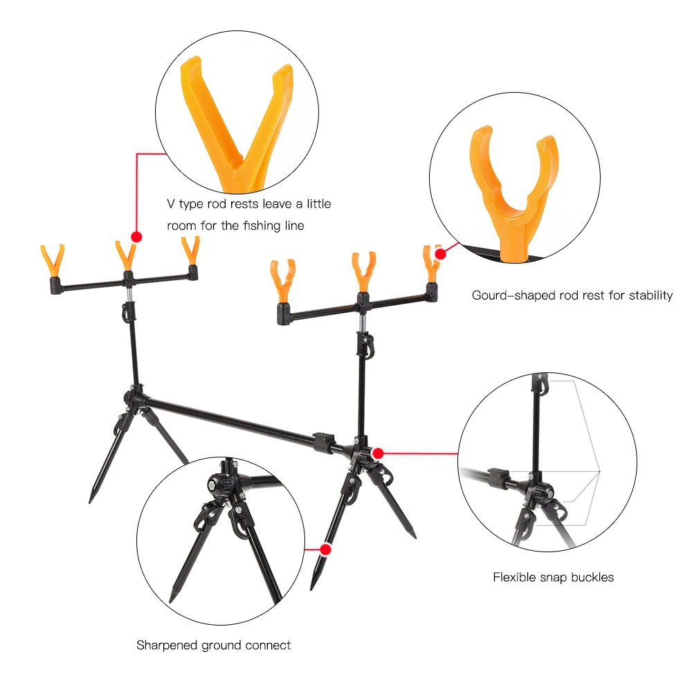 Lixada Регулируемая Выдвижная удочка для ловли карпа, держатель для удочки, держатель для удочки, кронштейн для удочки, рыболовные снасти, рыболовные аксессуары, Pesca