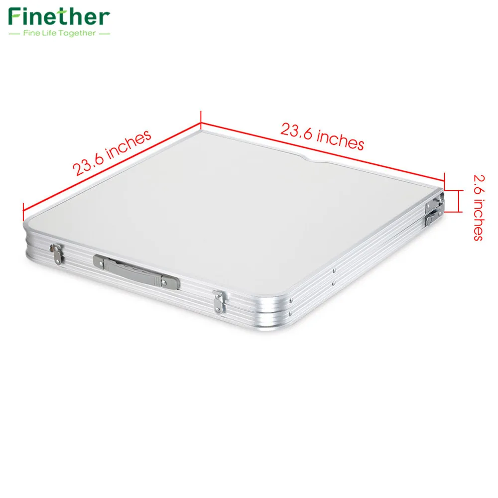 Finether Portable Aluminum Folding Outdoor Table Ultralight Height-Adjustable Table for Dining Picnic Camping BBQ Party Camping4_