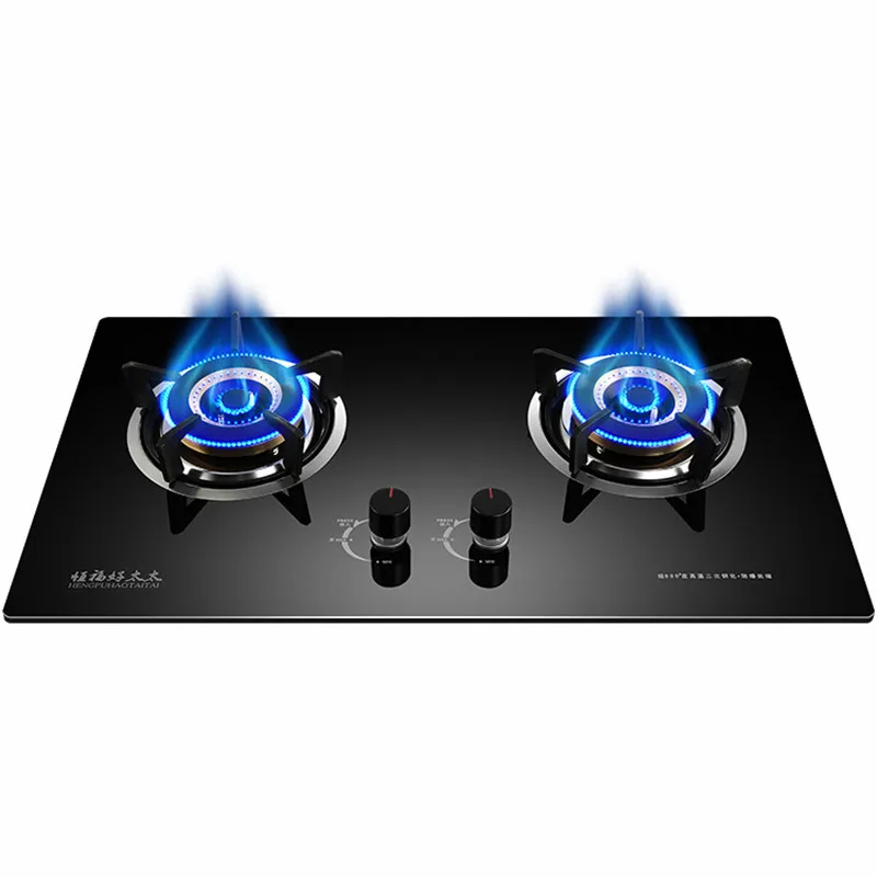 Home Built-in Ranges Natural Gas Liquefied Gas Integrated Cooktop Kitchen Appliance Tempered Glass Easy Cleaning Ranges