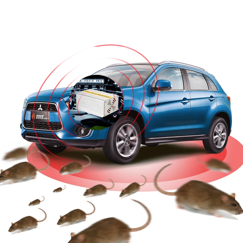 1X Durable Car Ultrasonic Mouse Rat Cat Dog Repeller Deterrent Shockproof Rodent 