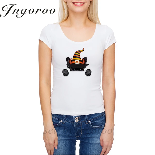 Babaseal Top Brand Halloween Dog Print Vintage Tee Korean Graphic T Shirts French Bulldog Cute Women Babaseal Top Brand Halloween Dog Print Vintage Tee Korean Graphic T Shirts French Bulldog Cute Women