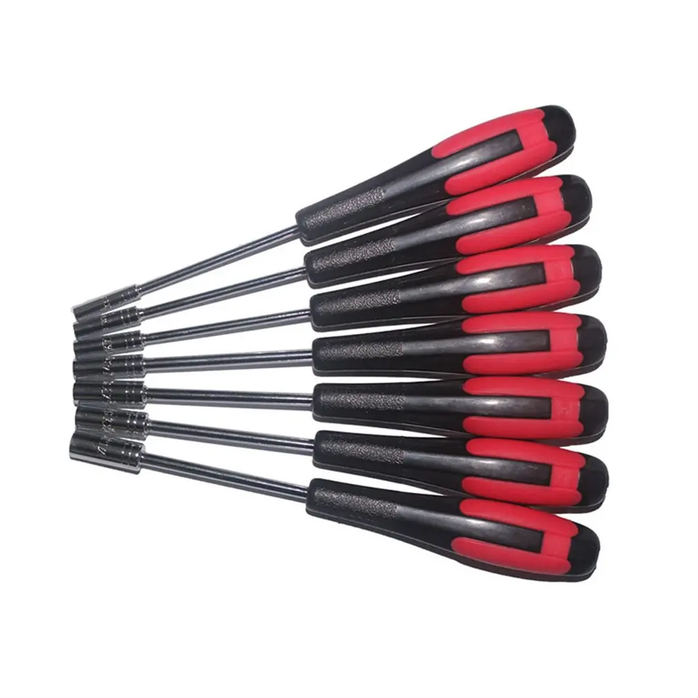 

0513-6150/7pcs Hex Socket Sleeve Metal Socket Driver Wrench Screwdriver Hex Nut Key Nut Driver Professional Hand Tool