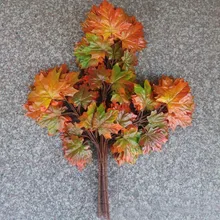 12 шт., 75 см, искусственный шелк, осенний кленовый лист, листья, ветка для свадьбы, дома, офиса, отеля, украшения, сделай сам, изготовление деревьев
