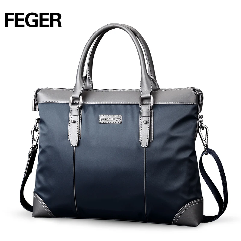 FEGER мужская сумка, деловая сумка, сумки на плечо, портфель для ноутбука, мужская сумка-тоут, водонепроницаемая сумка-мессенджер, Оксфорд, мужские сумки через плечо - Цвет: 2008ML    no clutch