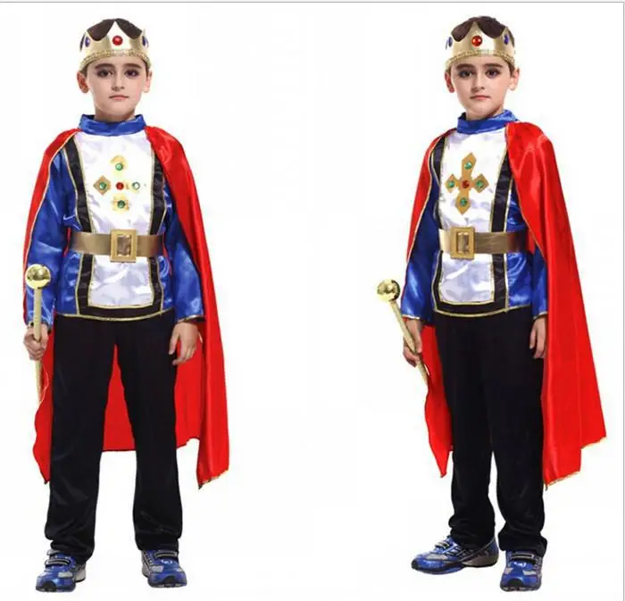 110 140cm New halloween Christmas carnival king costumes king suit