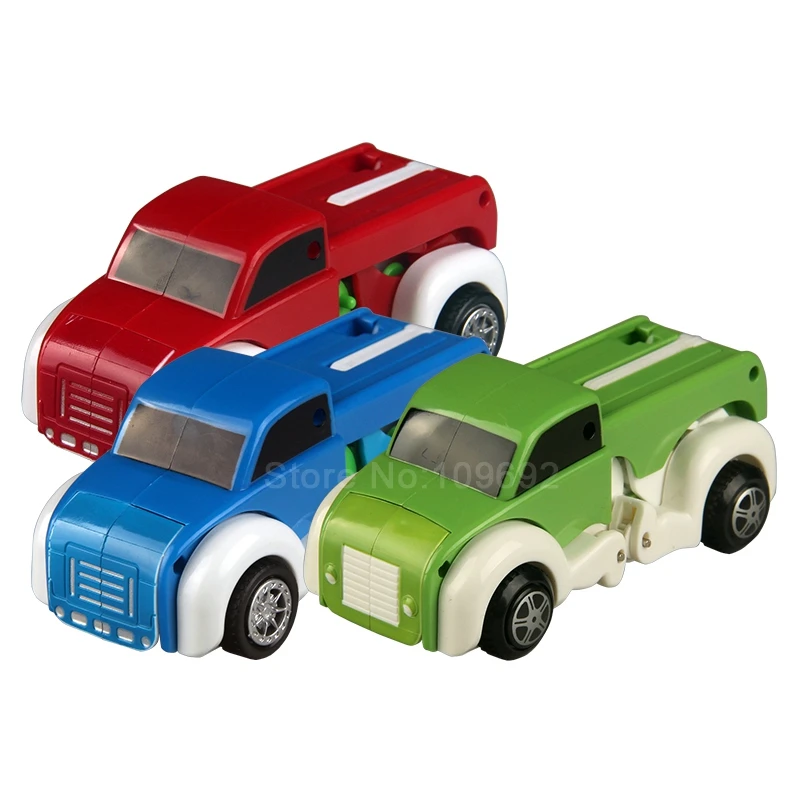 4 цвета Windup Автоматическая трансформация собака деформация Заводной автомобиль заводные игрушки для детей заводные рождественские подарки для детей