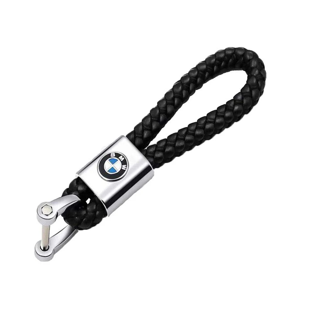 

Real Genuine Leather Car Logo Keychain B.M.W Key Chain Key Ring Metal Alloy BV Calf Style Leather Gift Decoration Accessories