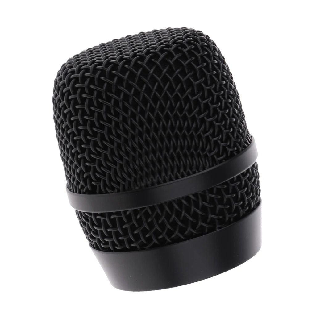 Durable Replacement Mesh Mic Ball Head Microphone Grill Head with Inner Foam Black
