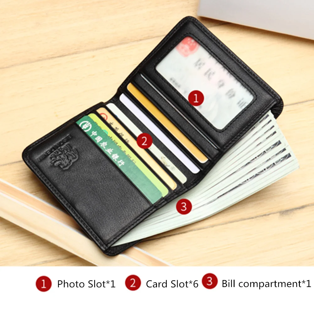 BISON DENIM Black Purse For Men Genuine Leather Men's Wallets Thin Male Wallet Card Holder Cowskin Soft Mini Purses N4429 BISON DENIM Black Purse For Men Genuine Leather Men's Wallets Thin Male Wallet Card Holder Cowskin Soft Mini Purses N4429