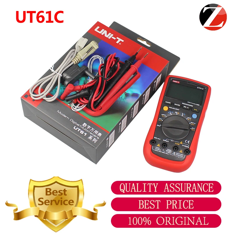 

UNI-T UT61C Counts Auto-Range Digital Multi-meter for Voltage,Current,Resistance,Capacitance, UT61C Temperature Measurement