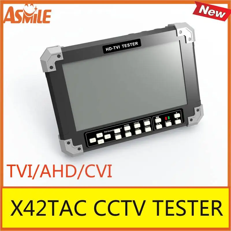 X42TAC 7 LCD Screen HD Security Tester Monitor X42TAC-5M HD-TVI3.0+AHD2.0+CVI+HDMI+VGA+CVBS Camera Video Monitor Tester 12V Out