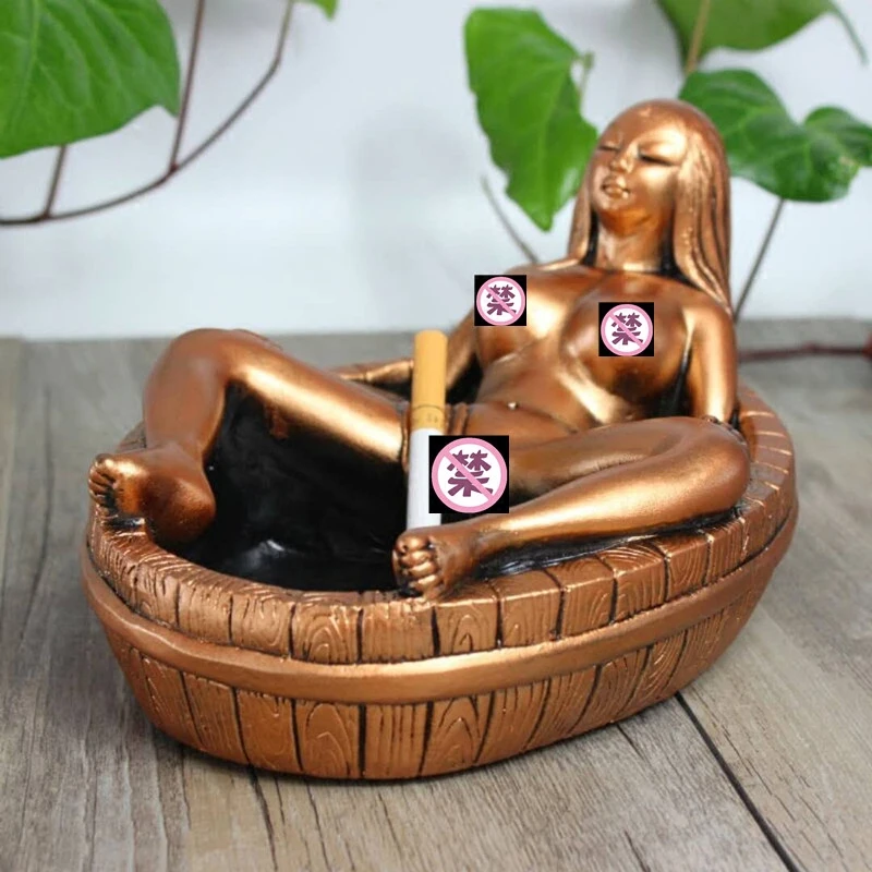 

2019 new Beauty bathing ashtray creative personality retro large hot sale