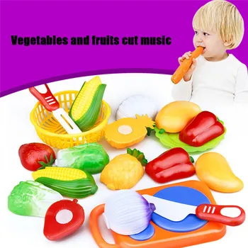 MUQGEW 12PC Cutting Fruit Vegetable Kid Educational Toy